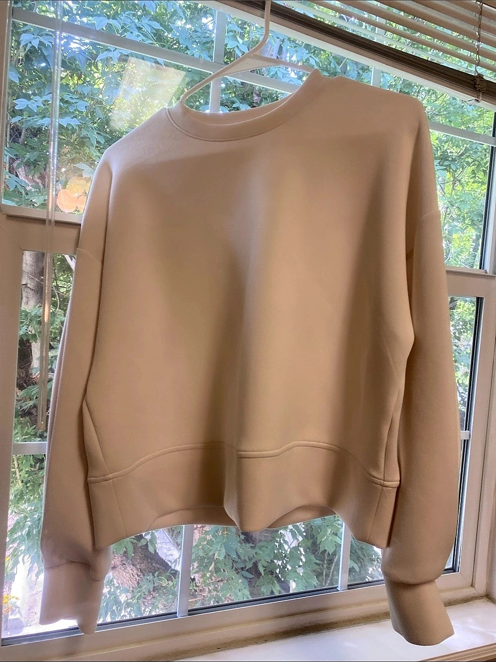 Calia Crewneck Sweatshirt in Beige Size Small Like New